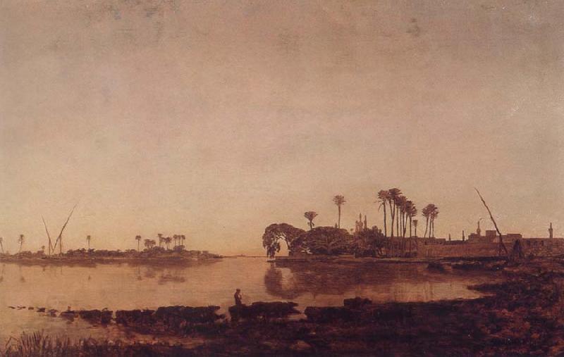 Prosper Marilhat The Banks of the Nile at Damanhur China oil painting art